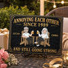Personalized Home Decor Metal Sign - Gifts For Campers Couple - Love Is The Greatest Adventure