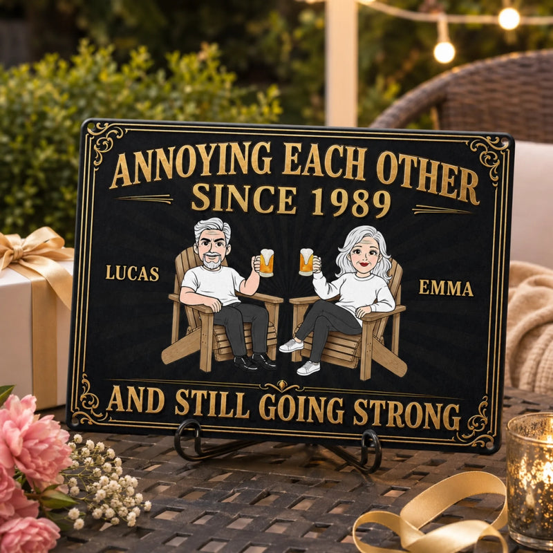 Personalized Home Decor Metal Sign - Gifts For Campers Couple - Love Is The Greatest Adventure