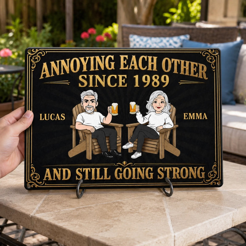 Personalized Home Decor Metal Sign - Gifts For Campers Couple - Love Is The Greatest Adventure