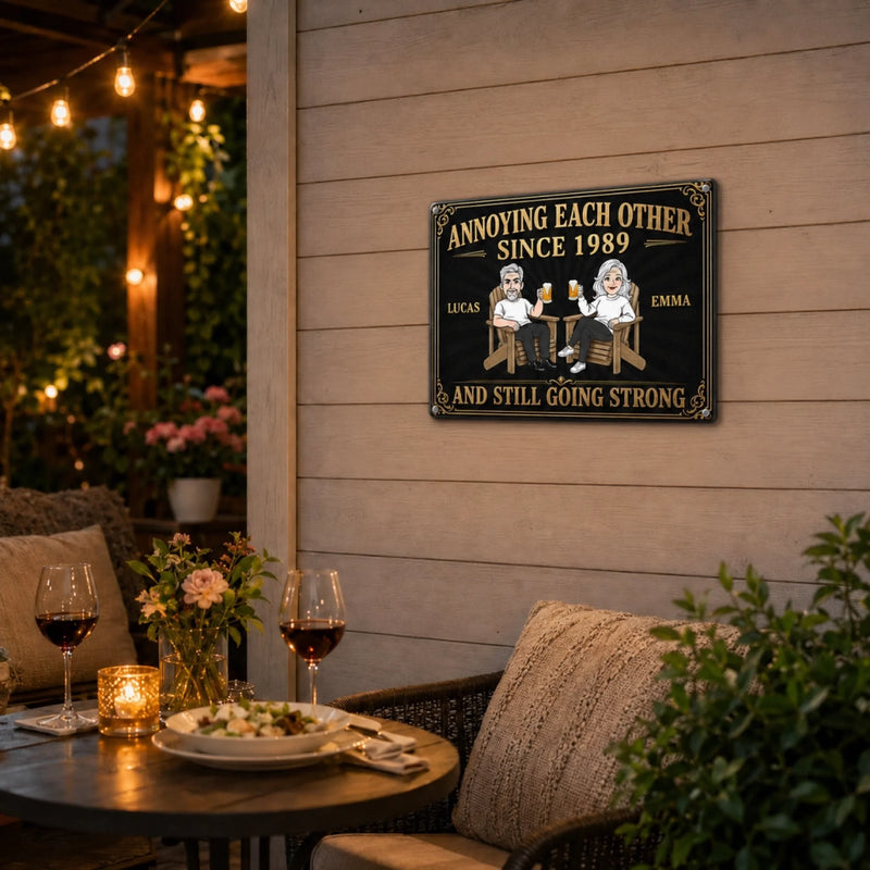 Personalized Home Decor Metal Sign - Gifts For Campers Couple - Love Is The Greatest Adventure