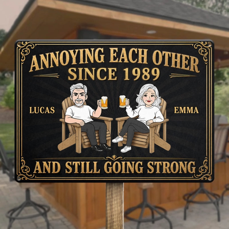 Personalized Home Decor Metal Sign - Gifts For Campers Couple - Love Is The Greatest Adventure