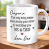 Personalized Mug – Gifts For Son – The Best Journey Begins With Fatherhood