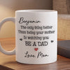Personalized Mug – Gifts For Son – The Best Journey Begins With Fatherhood