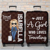 Personalized Luggage Cover – Vacation Gift For Travel Lovers – Travel Is My Therapy