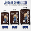 Personalized Luggage Cover – Vacation Gift For Travel Lovers – Travel Is My Therapy