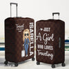 Personalized Luggage Cover – Vacation Gift For Travel Lovers – Travel Is My Therapy