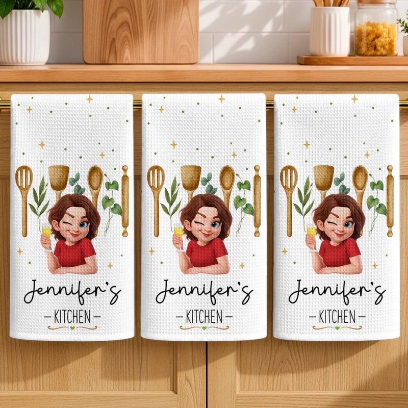Personalized Kitchen Towel – Gifts For Her, Mom, Grandma – A Pinch Of Happiness