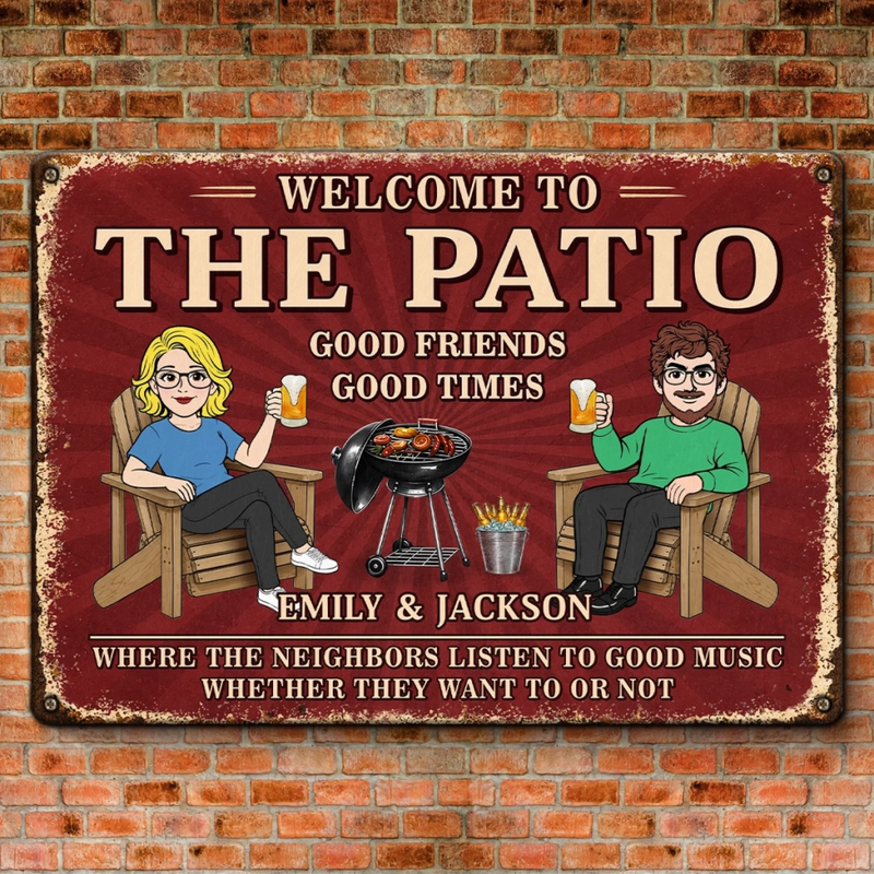 Personalized Home Decor Metal Sign – Vacation And Travel Gifts For Couple – Good Times Never Get Old