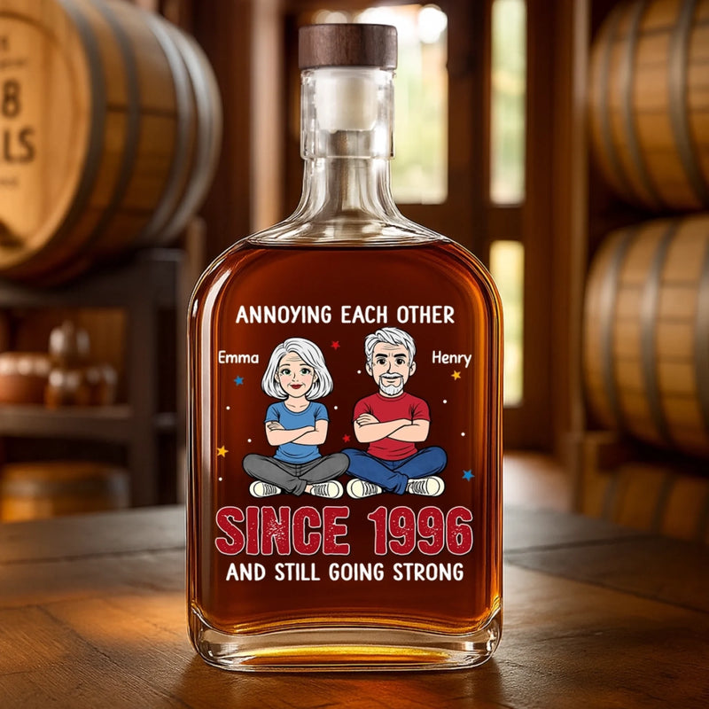 Personalized Whiskey Bottle – Anniversary Gifts For Couple, Whiskey Lovers – Partners In Lifetime Crimes