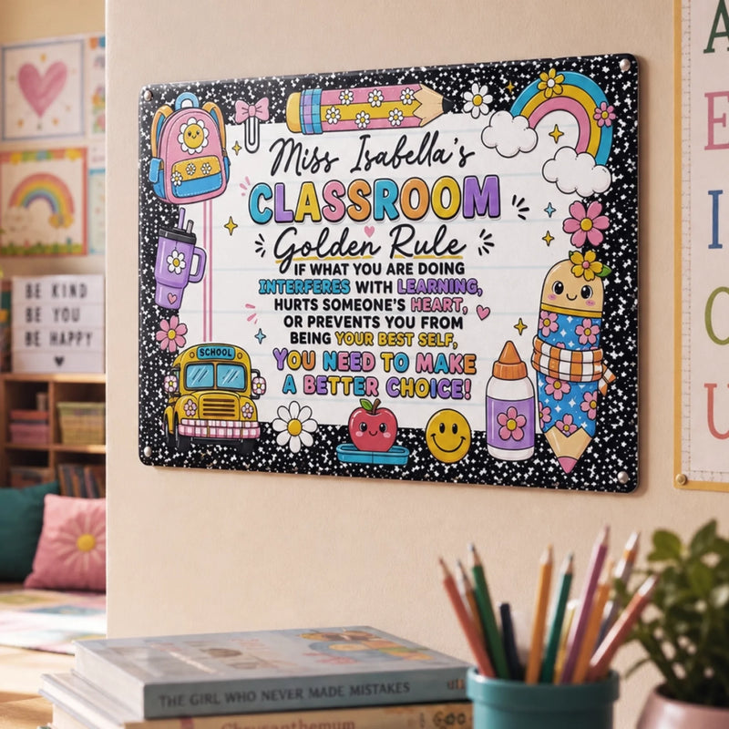 Personalized Home Decor Metal Sign – Back To School Gifts For Teachers – You Need To Make A Better Choice