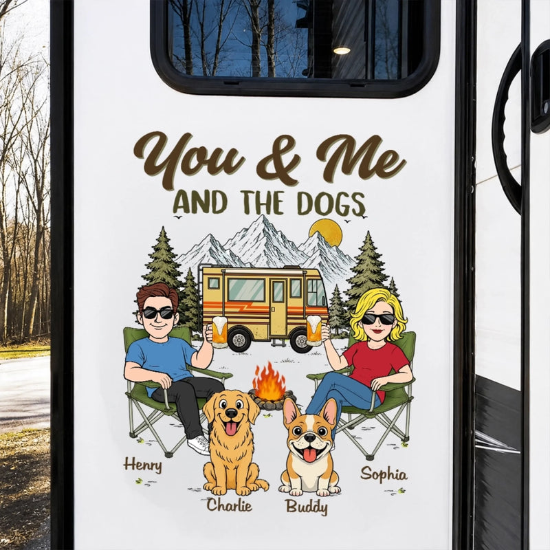 Personalized RV Decal - Camping Gifts for Campers, Couple, Dog Cat Lovers - Adventure Together