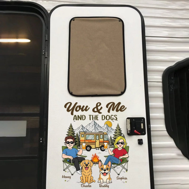 Personalized RV Decal - Camping Gifts for Campers, Couple, Dog Cat Lovers - Adventure Together
