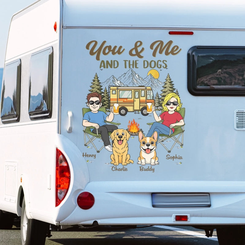 Personalized RV Decal - Camping Gifts for Campers, Couple, Dog Cat Lovers - Adventure Together