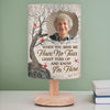 Personalized Photo Linen Bedside Table Lamp - Memorial Sympathy Gifts - Every Time It Shines, Know My Heart Is Near