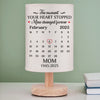Personalized Linen Bedside Table Lamp - Memorial Sympathy Gifts -  Always Near Always Loved