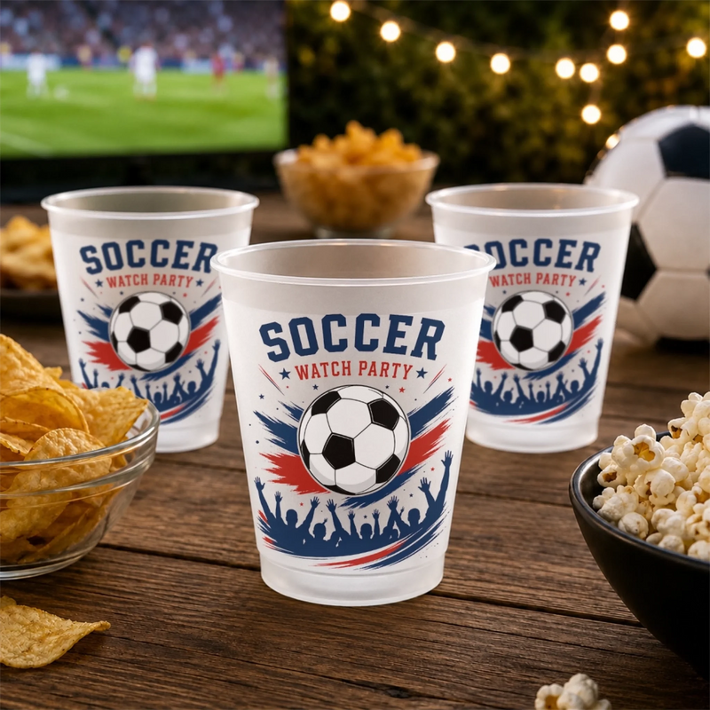 Personalized Party Cups - Gifts For Football Lovers, Sports Fans, Sports Lovers - Cheers To Goals And Good Times