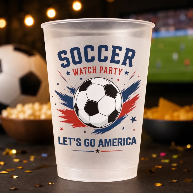 Personalized Party Cups - Gifts For Football Lovers, Sports Fans, Sports Lovers - Cheers To Goals And Good Times