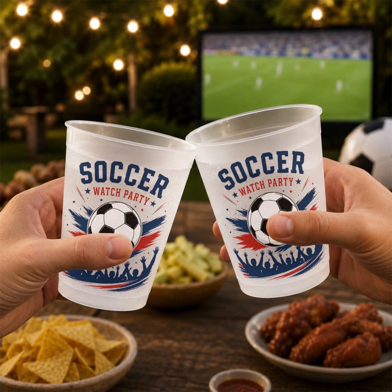 Personalized Party Cups - Gifts For Football Lovers, Sports Fans, Sports Lovers - Cheers To Goals And Good Times