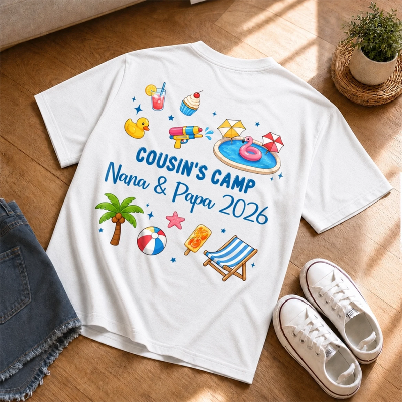 Personalized Cousin Camp Youth Tee – Vacation Gifts For Kids – Little Moments, Big Memories