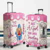 Personalized Luggage Cover – Travel Gifts For Women – Adventure Awaits