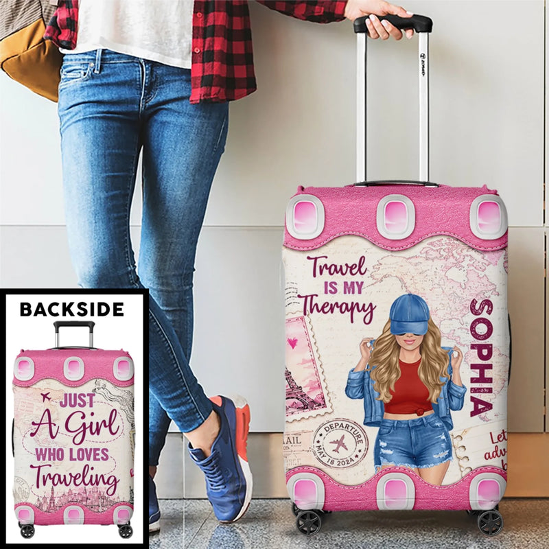 Personalized Luggage Cover – Travel Gifts For Women – Adventure Awaits
