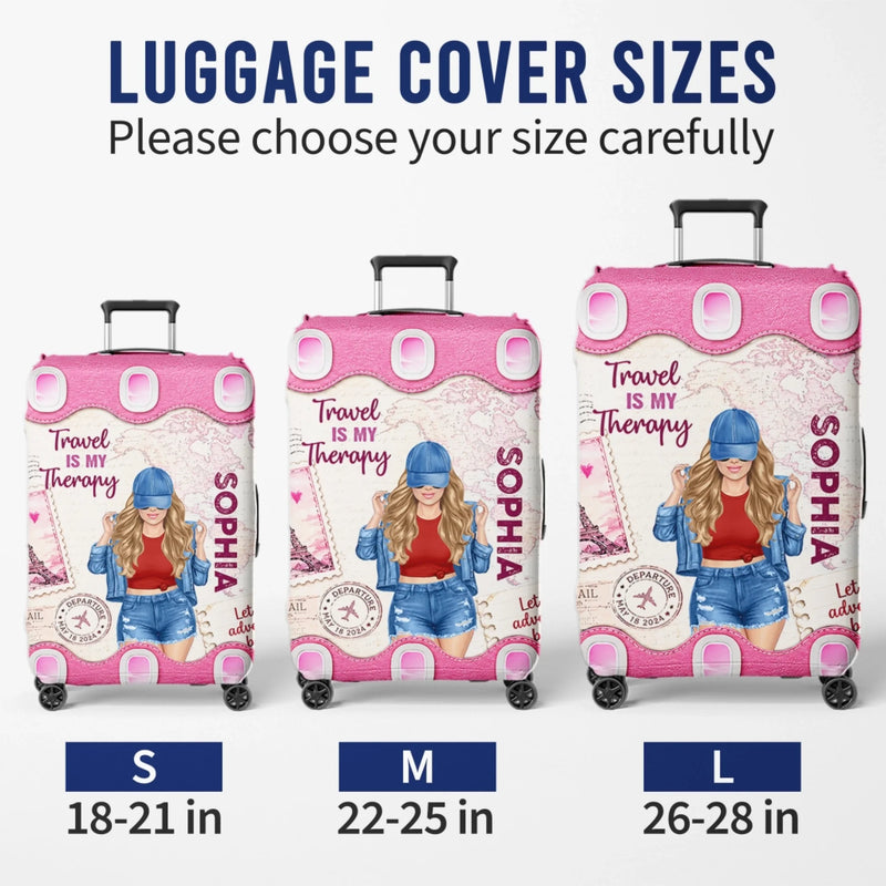 Personalized Luggage Cover – Travel Gifts For Women – Adventure Awaits