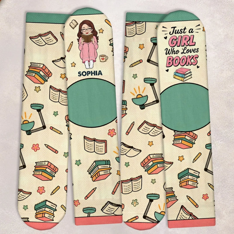 Personalized Crew Socks – Bookish Gifts For Book Lovers, Bookworms, Readers – I'd Rather Be Reading
