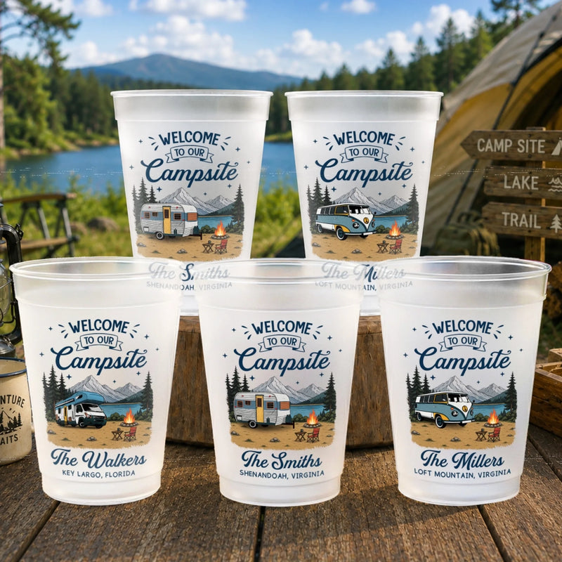 Personalized Party Cups – Camping Gifts For Campers – Happy Camper For Life