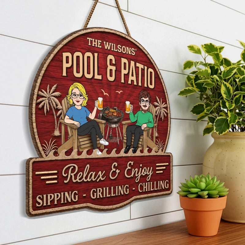 Personalized Wood Sign – Summer Gifts for Couple – Just you, Me And Paradise
