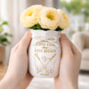 Personalized Flower Vase With Ribbon –  Anniversary Gifts For Couple – A Promise That Lasts Forever