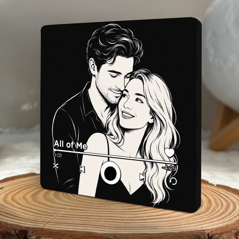 Personalized Photo Music Fridge Magnet - Can Play Songs – Anniversary Gift For Couple – I Belong To You