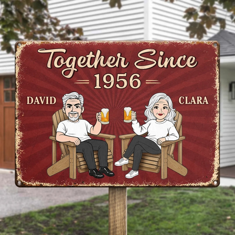 Personalized Home Decor Metal Sign – Gifts For Couple – Forever Starts Here