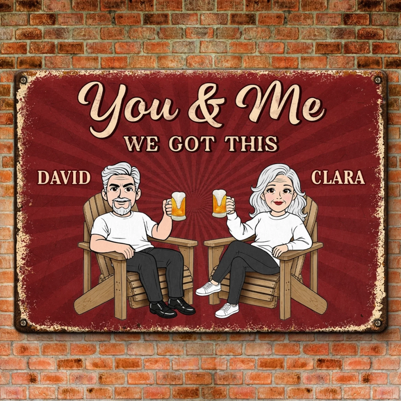 Personalized Home Decor Metal Sign – Gifts For Couple – Forever Starts Here