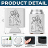 Personalized Photo Leather Can Cooler - Anniversary Gifts For Couple, Husband & Wife - I Want To Grow Old With You