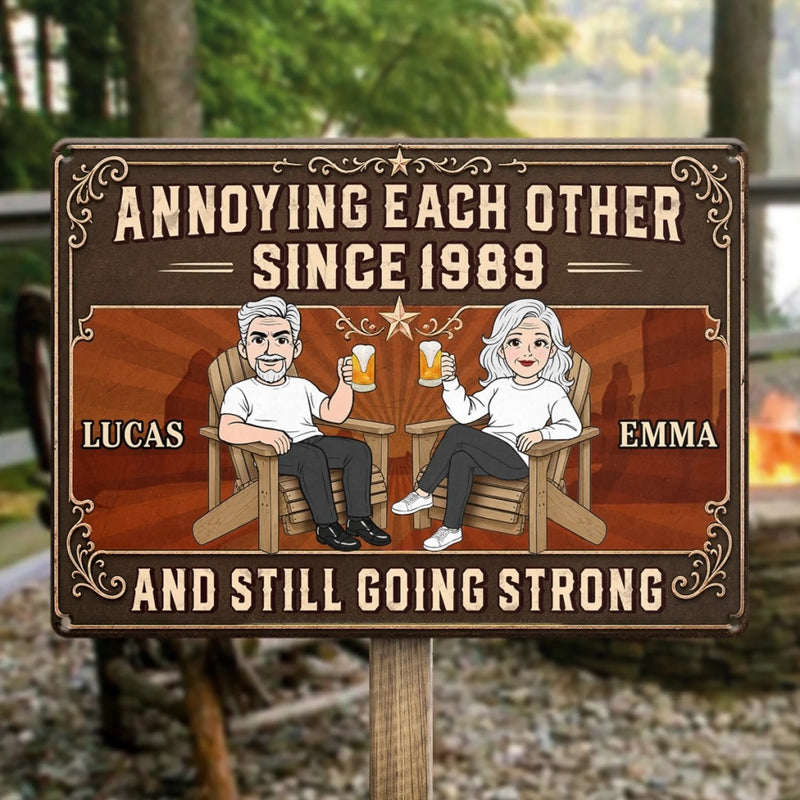Personalized Home Decor Metal Sign - Anniversary  Gifts For Couple - Stuck With You