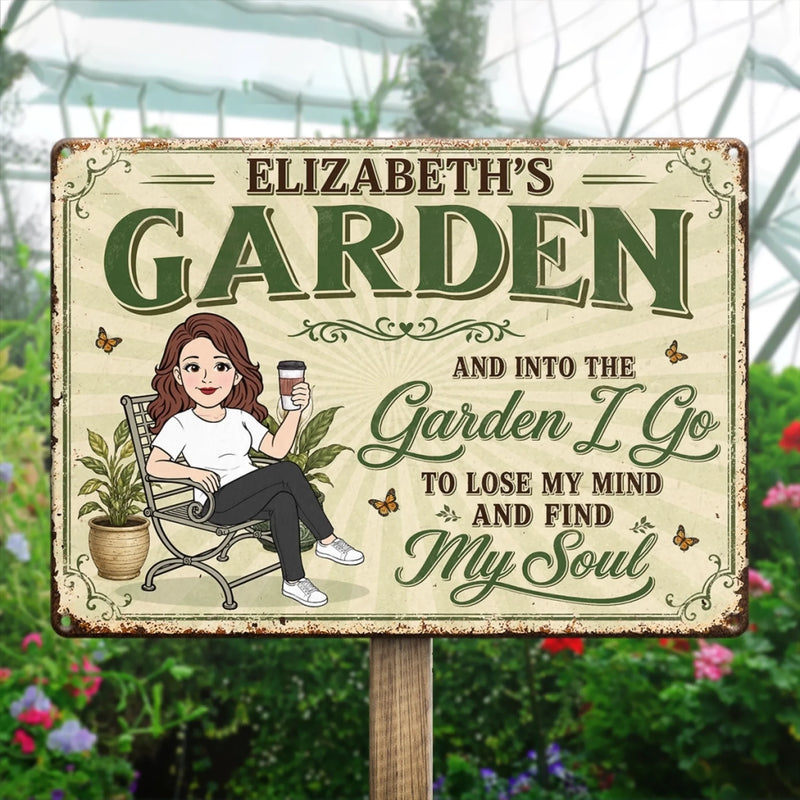 Personalized Home Decor Metal Sign - Gifts For Gardeners - Losing My Mind In The Garden