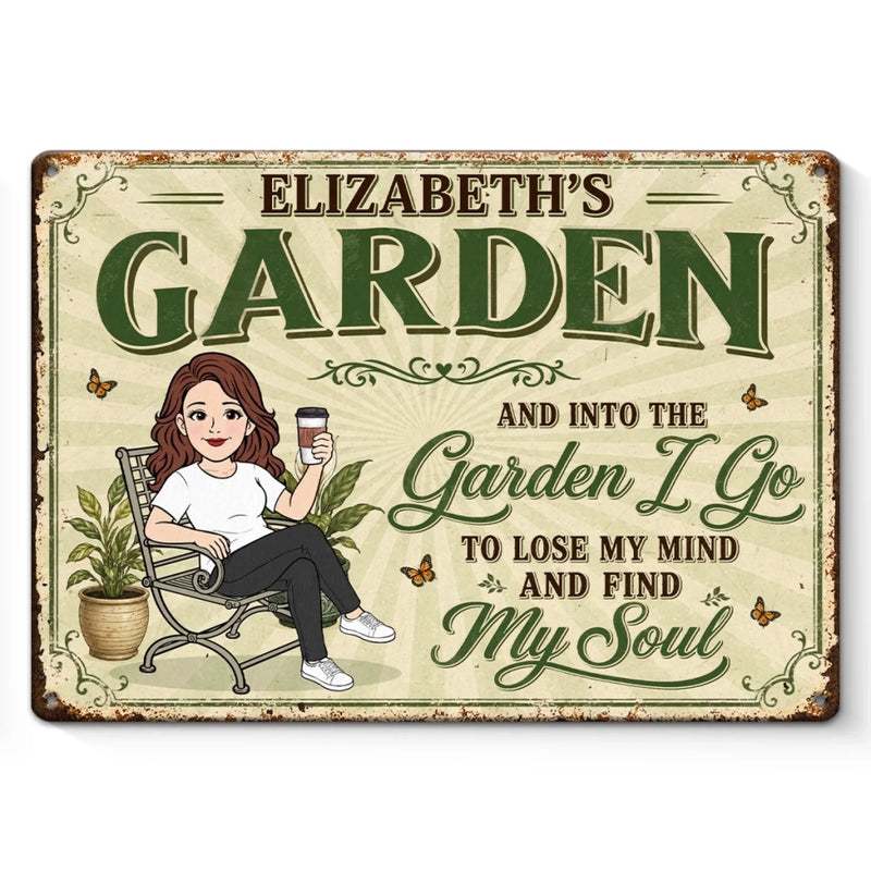 Personalized Home Decor Metal Sign - Gifts For Gardeners - Losing My Mind In The Garden