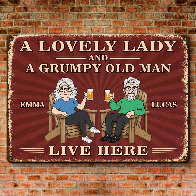 Personalized Home Decor Metal Sign - Anniversary Gifts For Couple -  Our Real Life Sitcom