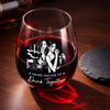 Personalized Photo Wine Glass - Gifts For Her - Never Too Far To Drink Together