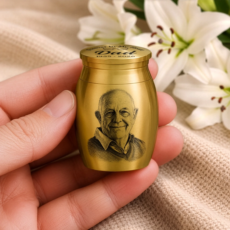 Personalized Photo Memorial Urn - Memorial Sympathy Gifts – A Sacred Place For Love