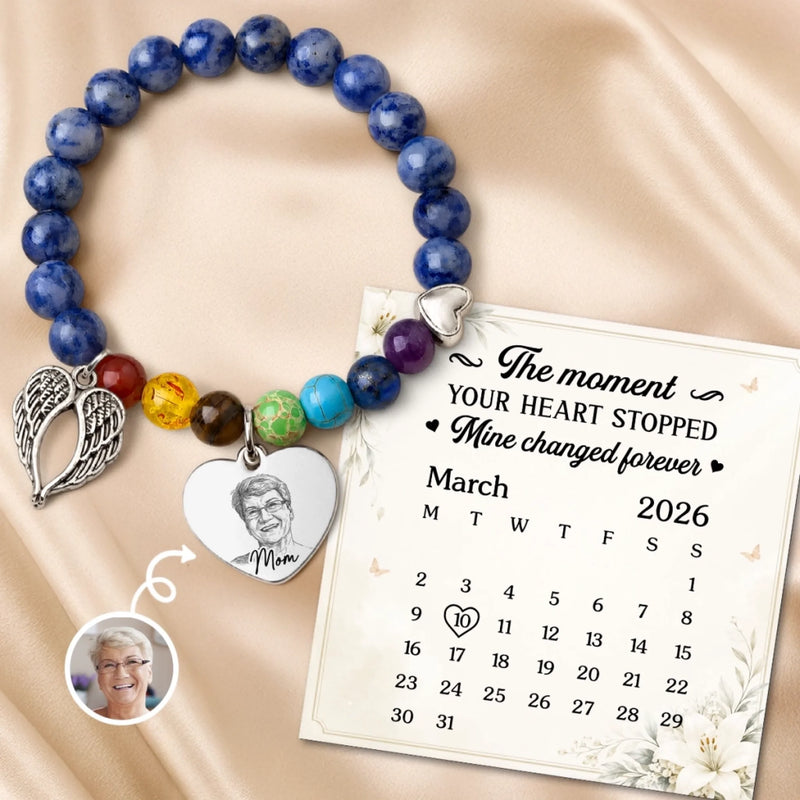 Personalized Photo Rainbow Bridge Bracelet - Memorial Sympathy Gifts - Forever In Our Hearts