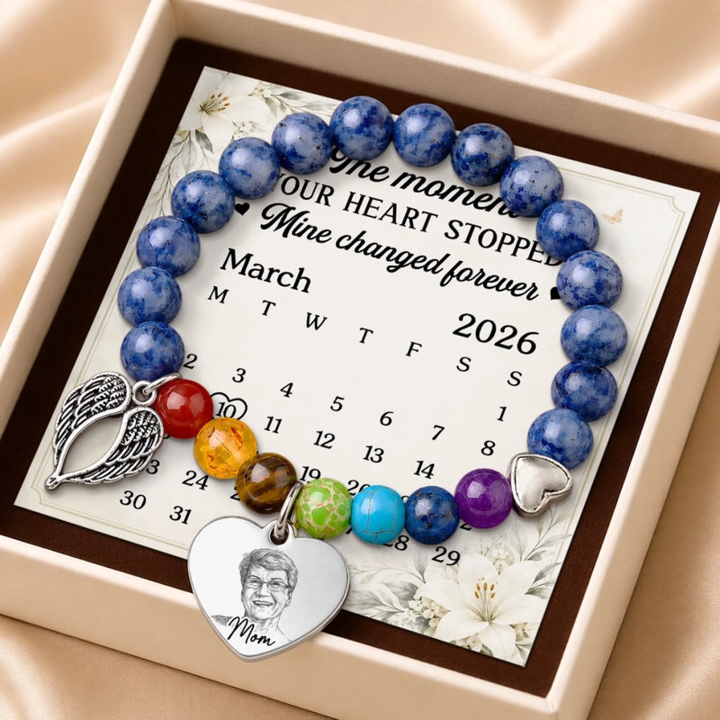 Personalized Photo Rainbow Bridge Bracelet - Memorial Sympathy Gifts - Forever In Our Hearts