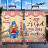 Personalized Luggage Cover – Travel Gifts For Women – Born To Explore