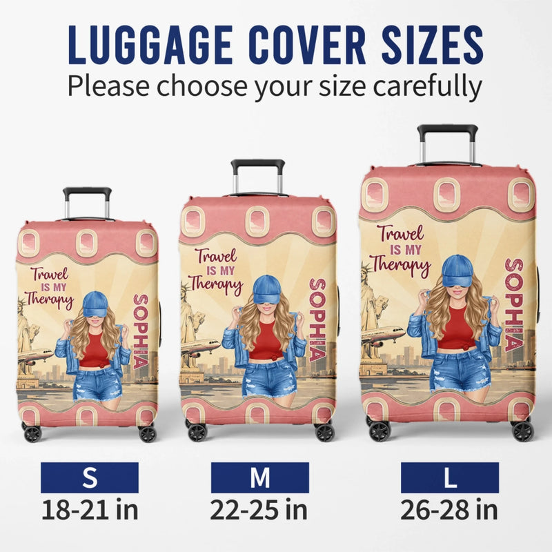Personalized Luggage Cover – Travel Gifts For Women – Born To Explore