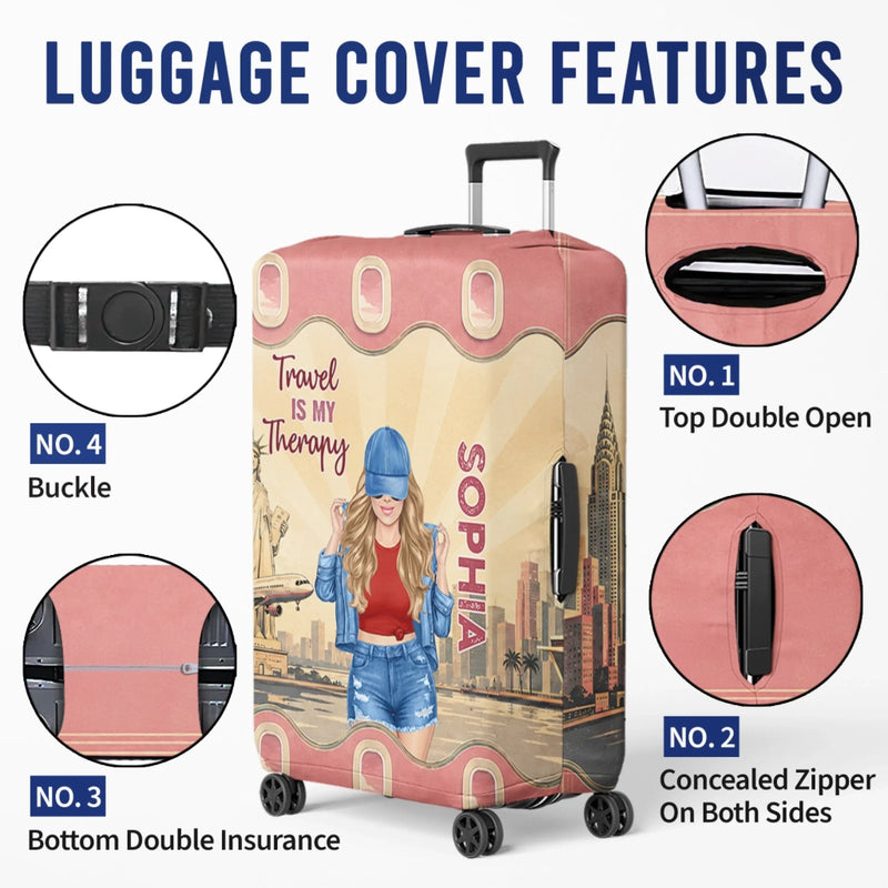 Personalized Luggage Cover – Travel Gifts For Women – Born To Explore