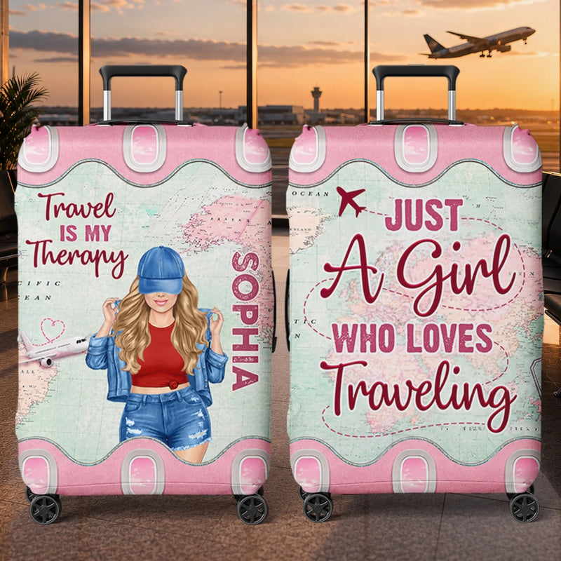 Personalized Luggage Cover – Travel Gifts For Women – Wander More Worry Less