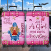 Personalized Luggage Cover – Travel Gifts For Women – Travel Is My Therapy