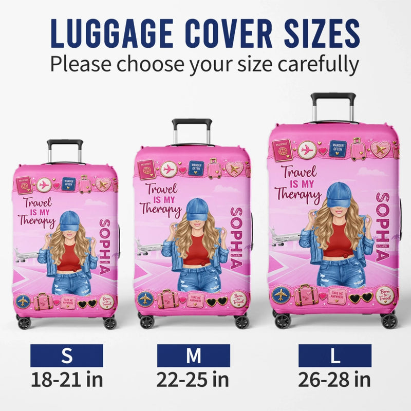 Personalized Luggage Cover – Travel Gifts For Women – Collecting Memories Worldwide