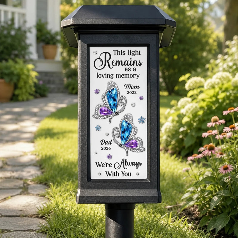 Personalized Solar Garden Light - Memorial Sympathy Gifts - Forever Remembered Forever Loved