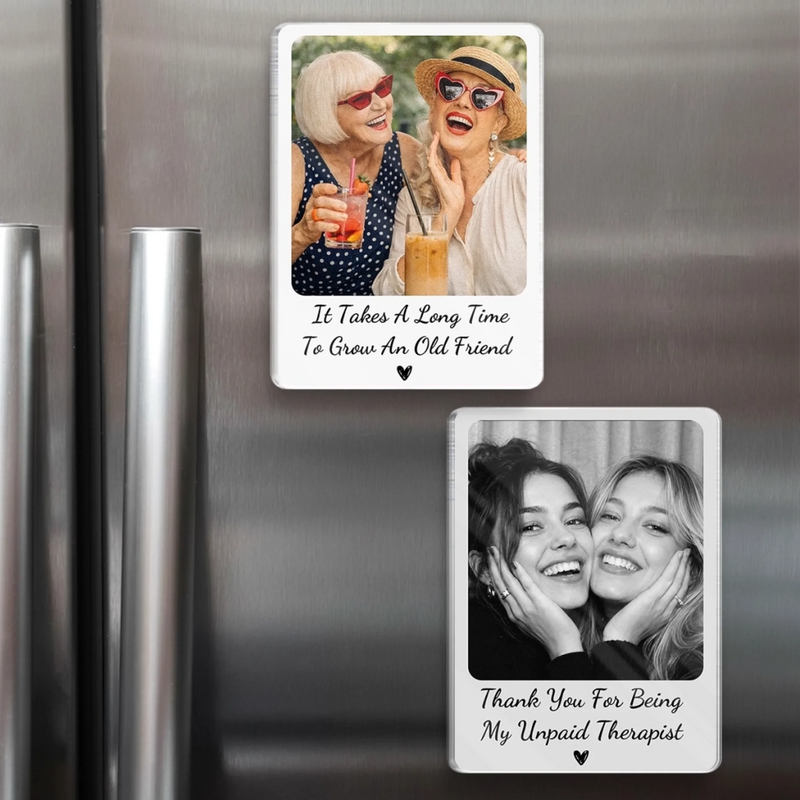 Personalized Photo Acrylic Fridge Magnet - Gifts For Her - Soul Sisters Forever
